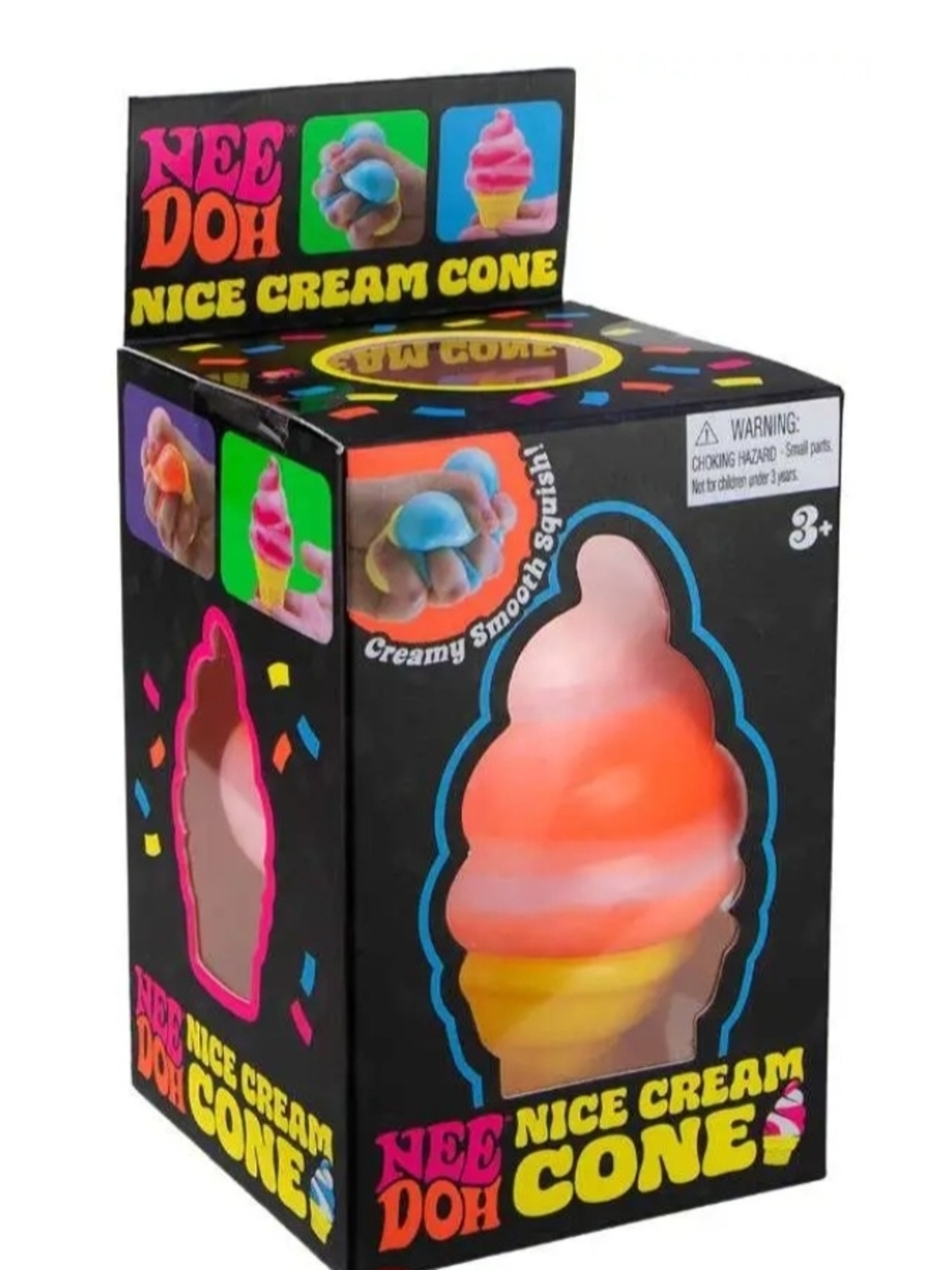 Nee Doh Nice Cream Cone Squishy Toy - Orange
